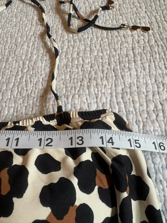 Michael Kors Leopard Print Tankini Top - Picture 5 of 7